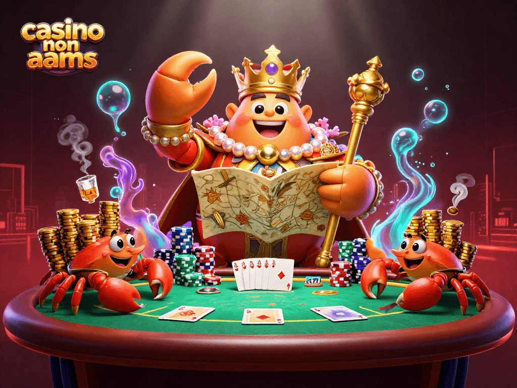 Gioca nei casino non AAMS con il granchio imperatore col scettro e mappe del tesoro.