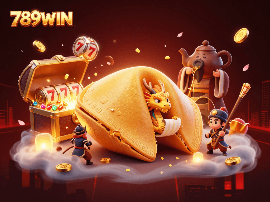 Engage in the 789WIN experience with vibrant casino-themed digital art showcasing fortune elements and treasures.