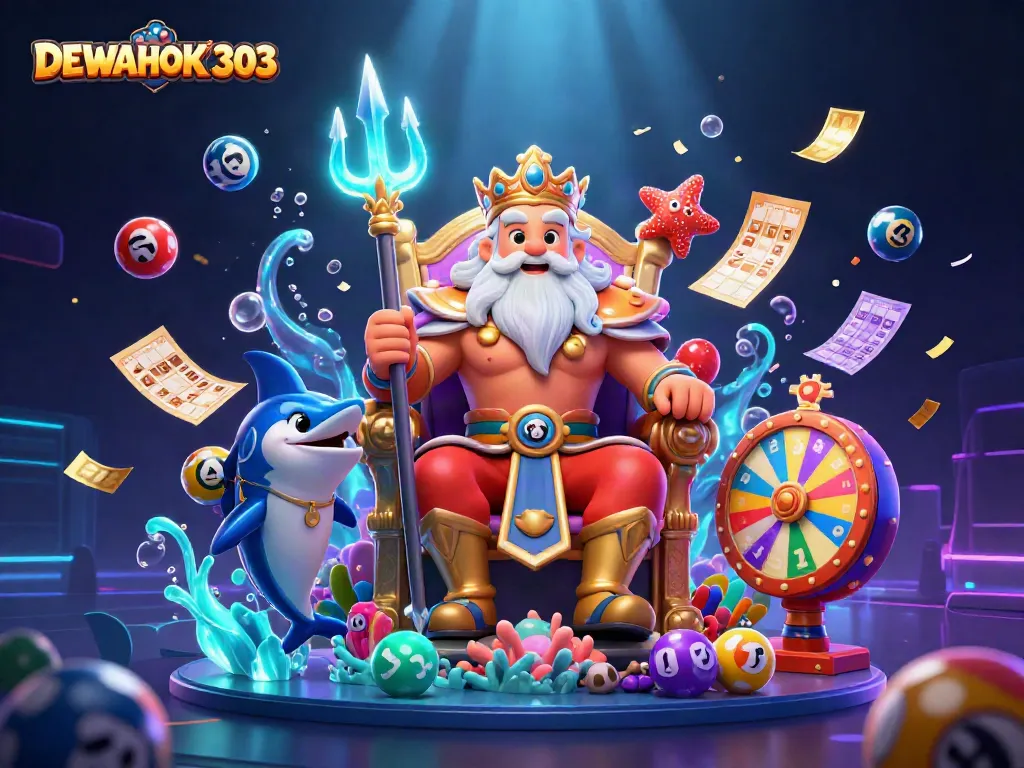 DEWAHOKI303 menawarkan kesempatan meraih jackpot dengan elemen menarik dalam ilustrasi kasino.