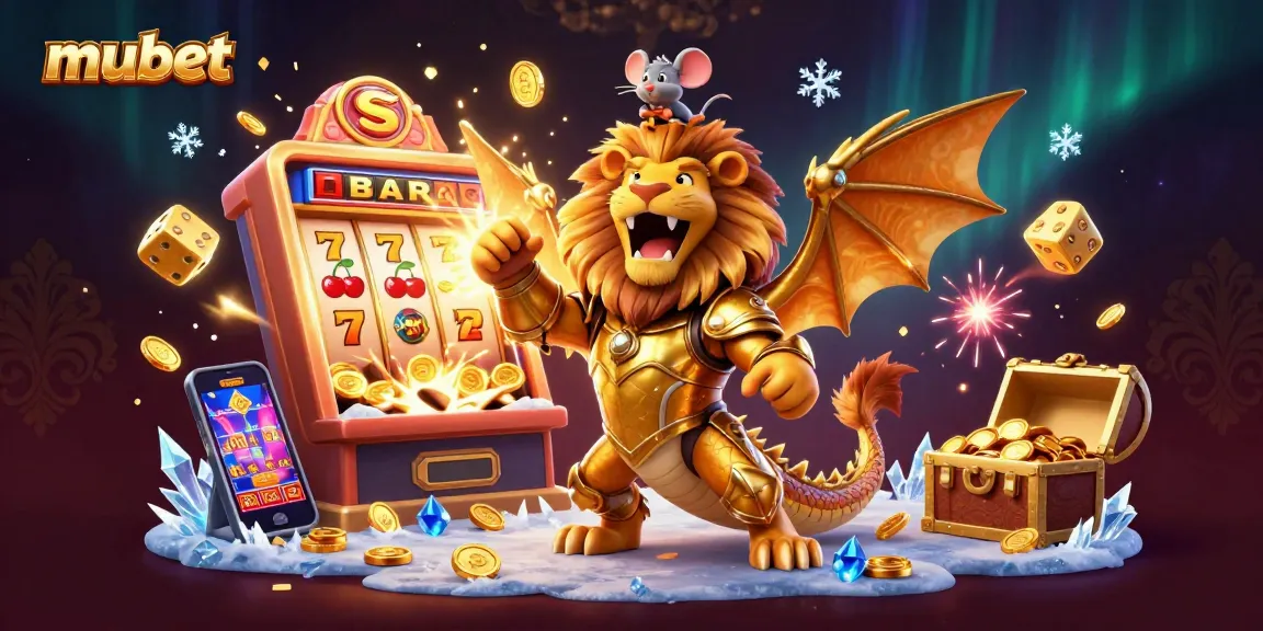 Experience thrilling gameplay at mubet with vibrant characters and casino treasures in a dynamic illustration.