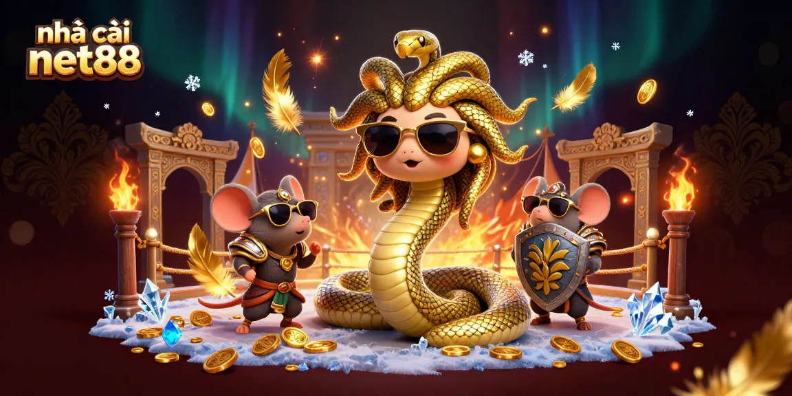 House bets at nhà cái net88, depicted with enchanting 3D characters in a vibrant casino setting.