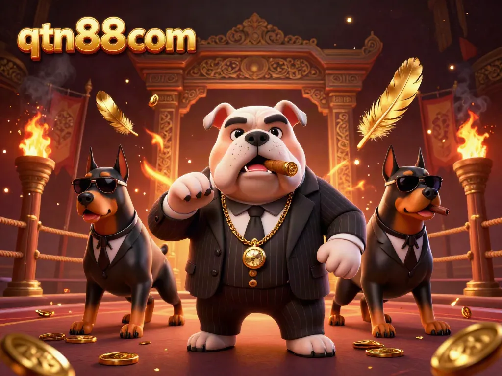 Immerse in the vibrant scene as qtn88 com celebrates dynamic casino elements with a 3D mobster theme.