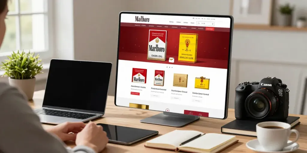 Top smoke cigarettes and tobacco wholesale available in an organized online shopping layout.