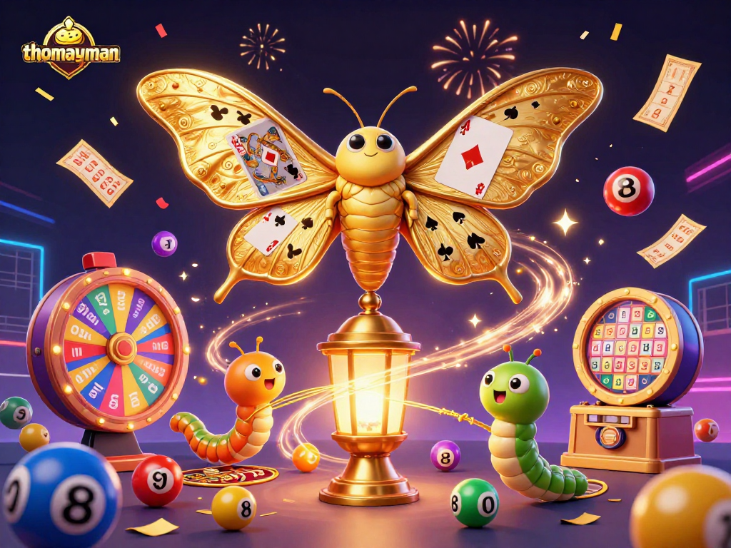 thomayman invites players to a vibrant 3D lottery and casino celebration with spectacular visuals.
