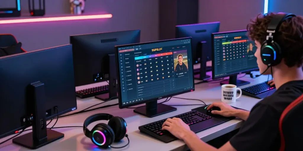 Engaging SGPSLOT gaming setup showcasing link login interface and immersive user experience.