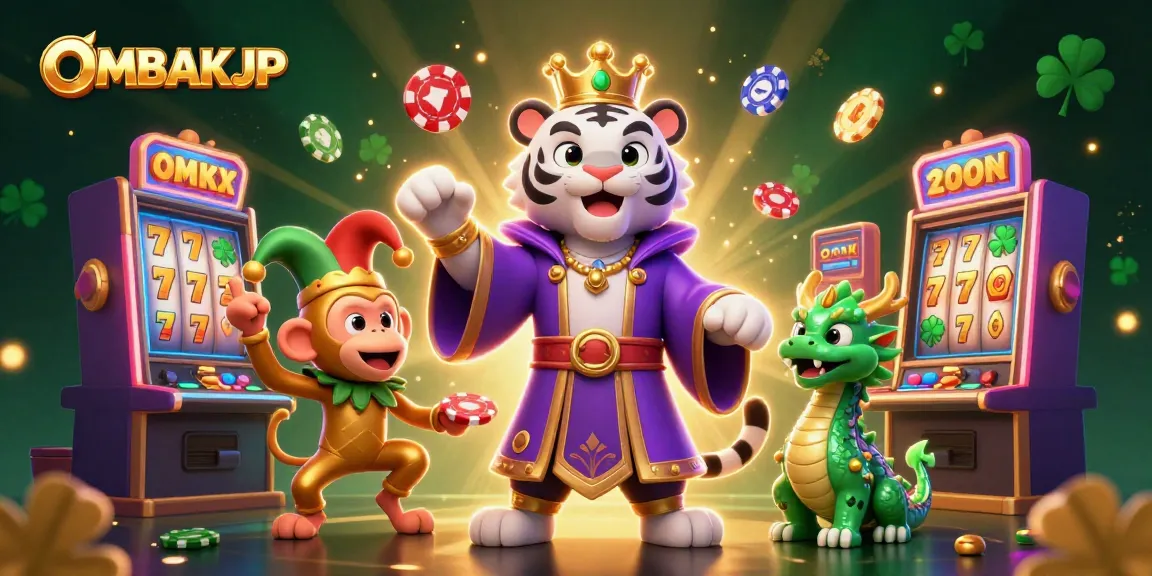 Play poker with OMBAKJP as a tiger, monkey, and dragon light up the casino!