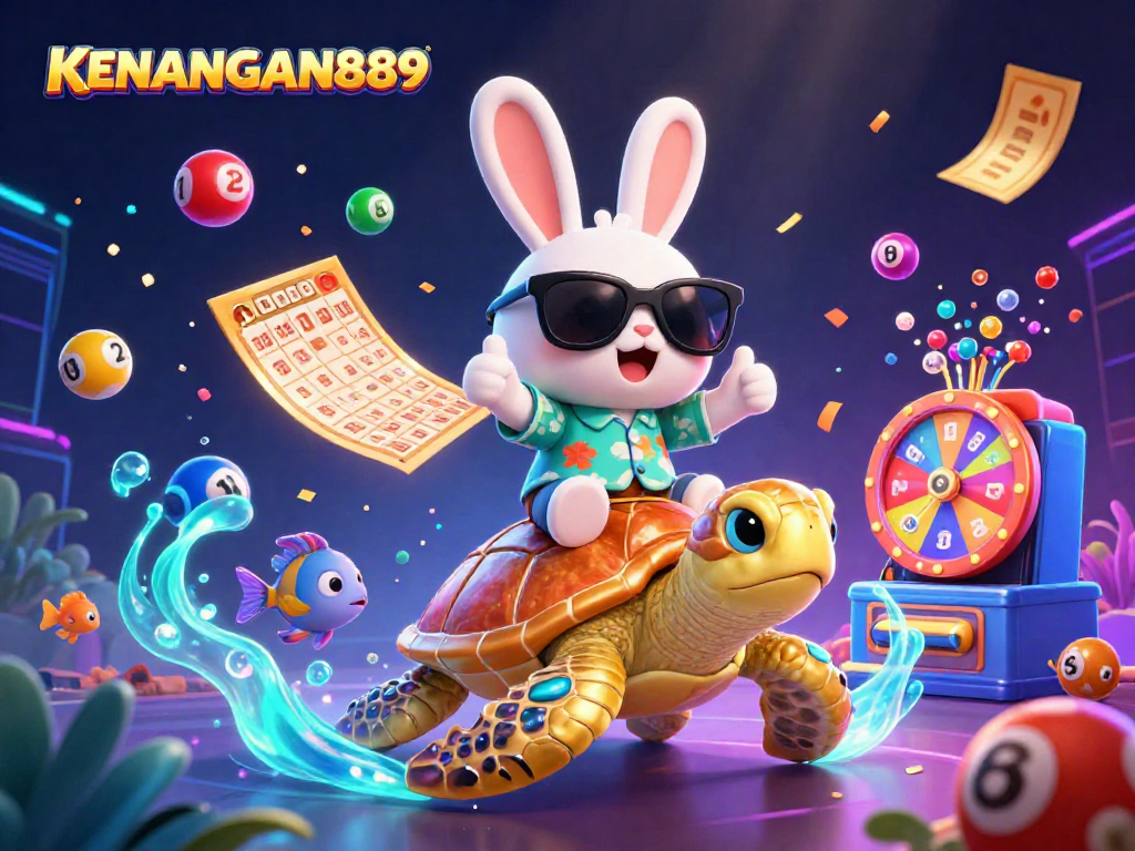Spin to win big with KENANGAN889 in this vibrant casino illustration featuring lucky characters!