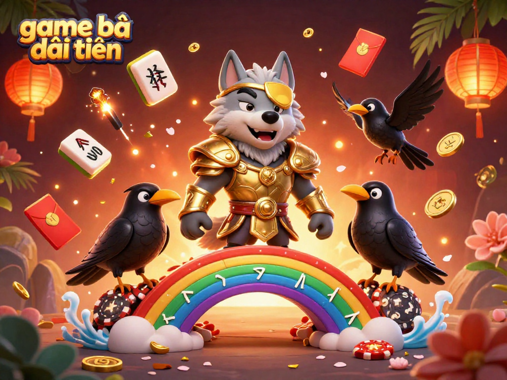 Engage in thrilling game bài đổi thưởng experiences with our vibrant 3D casino illustration.
