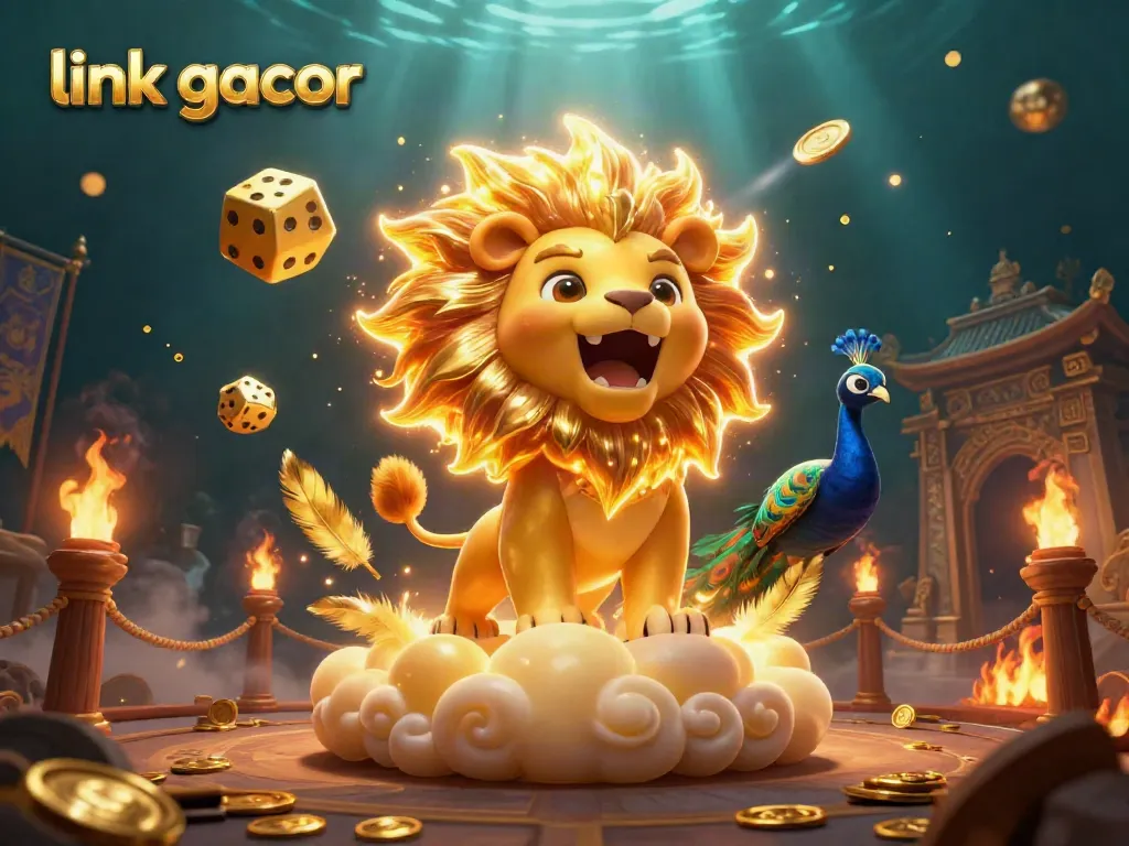 Engage with link gacor in an ultra-detailed 3D casino scene featuring vibrant characters and elements.