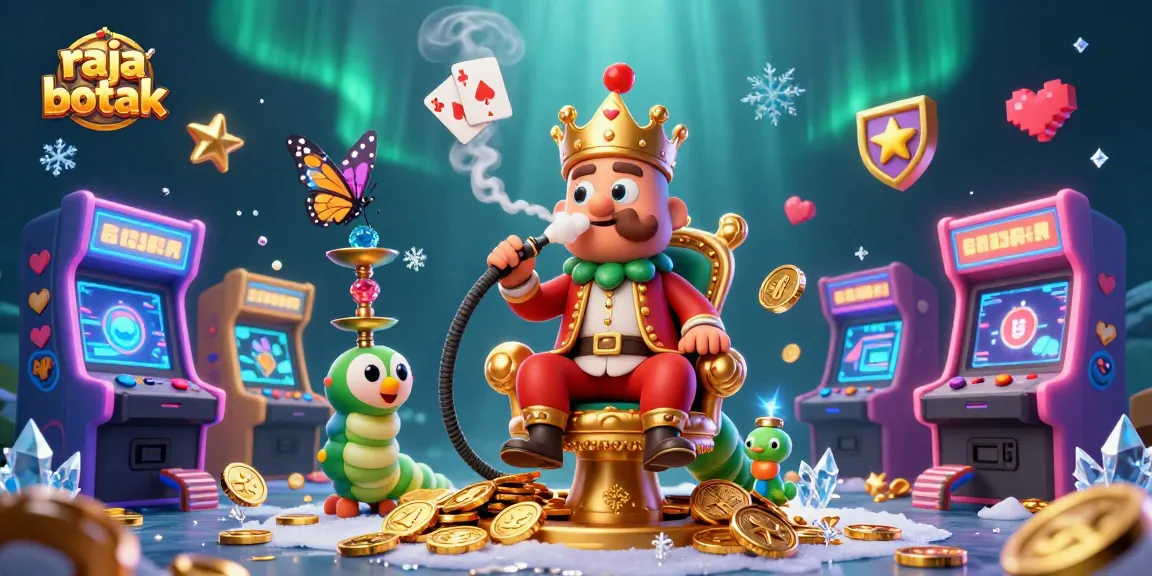Spin slots and win big with raja botak in a detailed 3D casino scene filled with vibrant elements.
