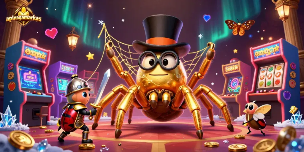 Spin winning slots with exhilarating action at apinagamarkas immersive casino illustration.