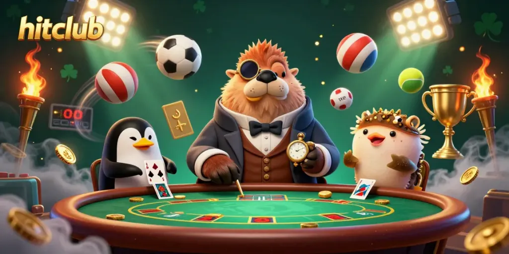 Experience thrilling wins with hitclub in a vibrant underwater poker scene filled with dynamic game elements.