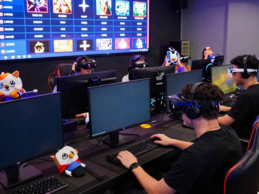 A80 online gaming platform featuring diverse players engaged in thrilling slot and live casino games in an immersive gaming room.