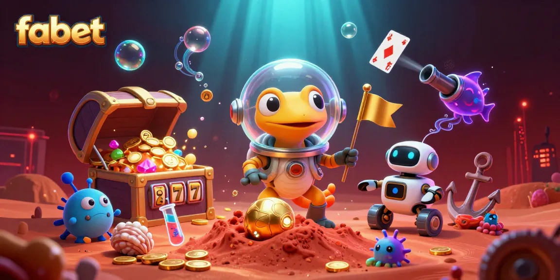 Experience fabet with a Martian gecko discovering a casino in a rich 3D illustration.