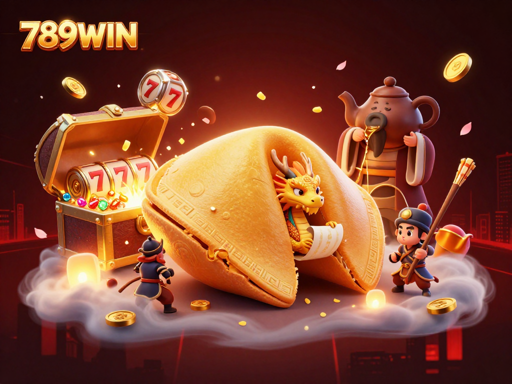 Engage in the 789WIN experience with vibrant casino-themed digital art showcasing fortune elements and treasures.