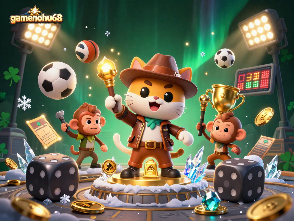 Engage with gamenohu68 and discover exciting casino treasures in this vibrant illustration.