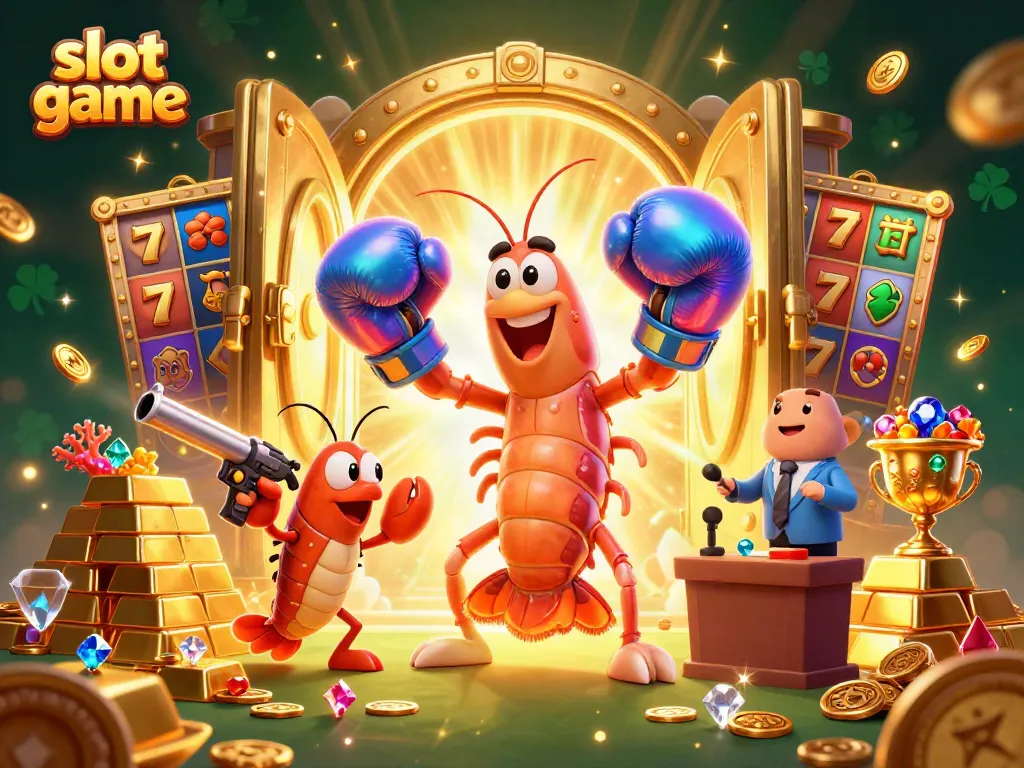 Experience the excitement of a slot game with this vibrant illustration featuring dynamic characters.