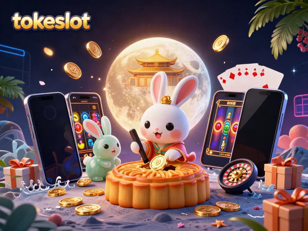 Spin and win with tokeslot; a dynamic illustration showcasing exciting casino games!