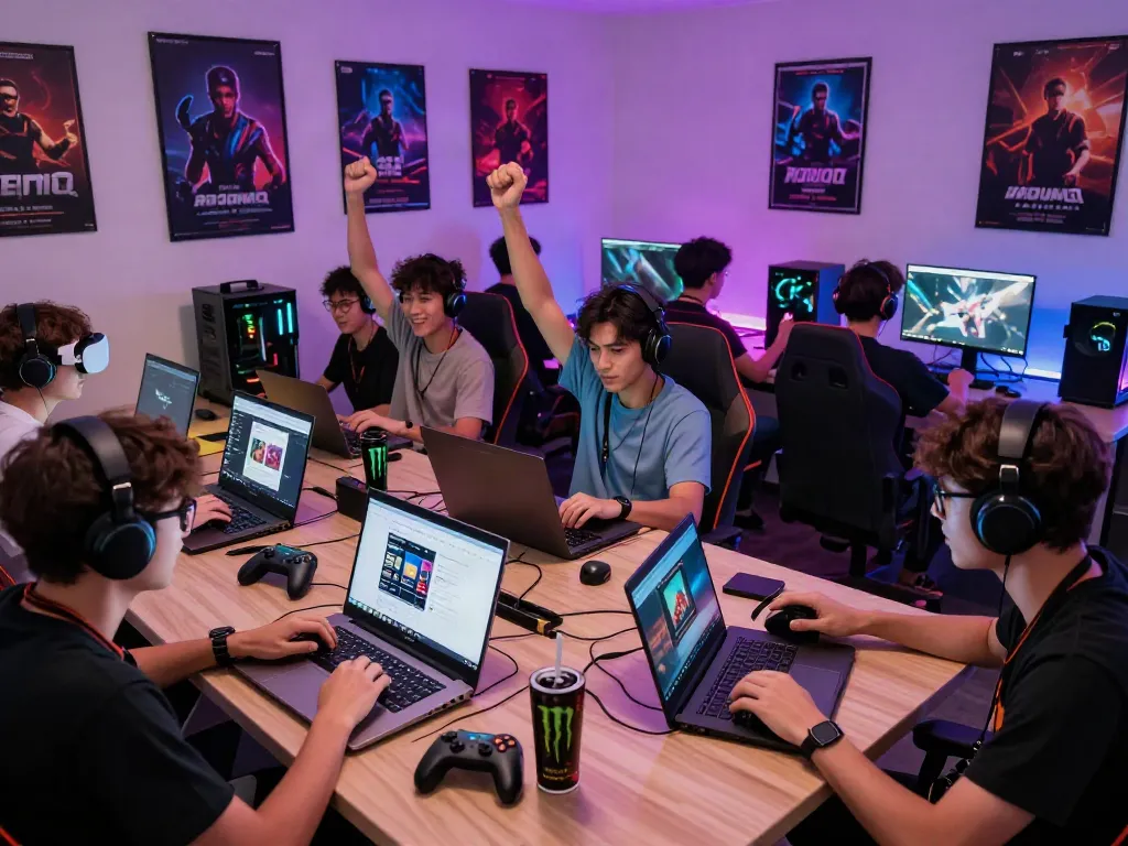 A80 website users celebrating gaming victories in an energetic community space.