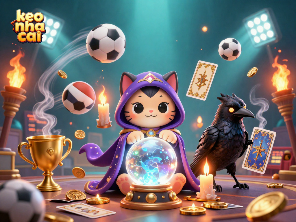 Experience thrilling betting adventures with the mystical keo nha cai characters in a vibrant casino scene.