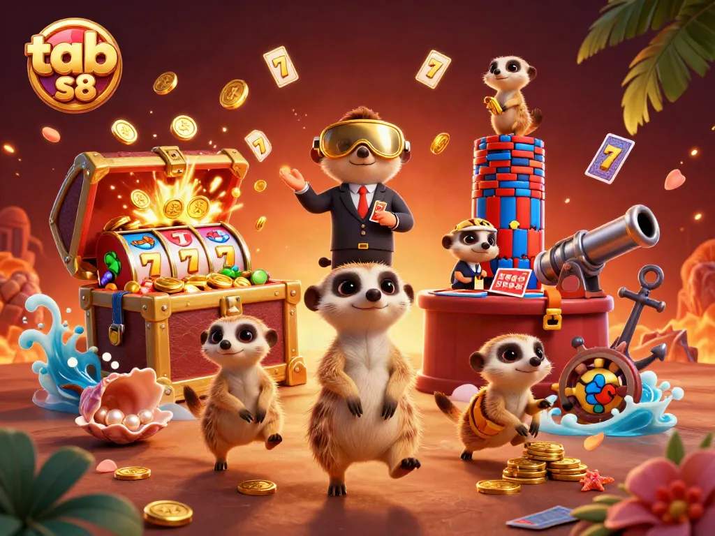 Experience dynamic action at tab s8 with vibrant meerkats operating an exciting casino scene