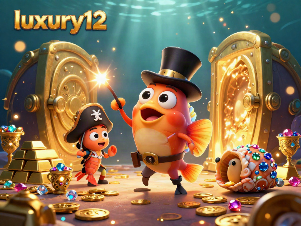 Engage with luxury12's dynamic casino experience featuring treasure-laden deep-sea characters.