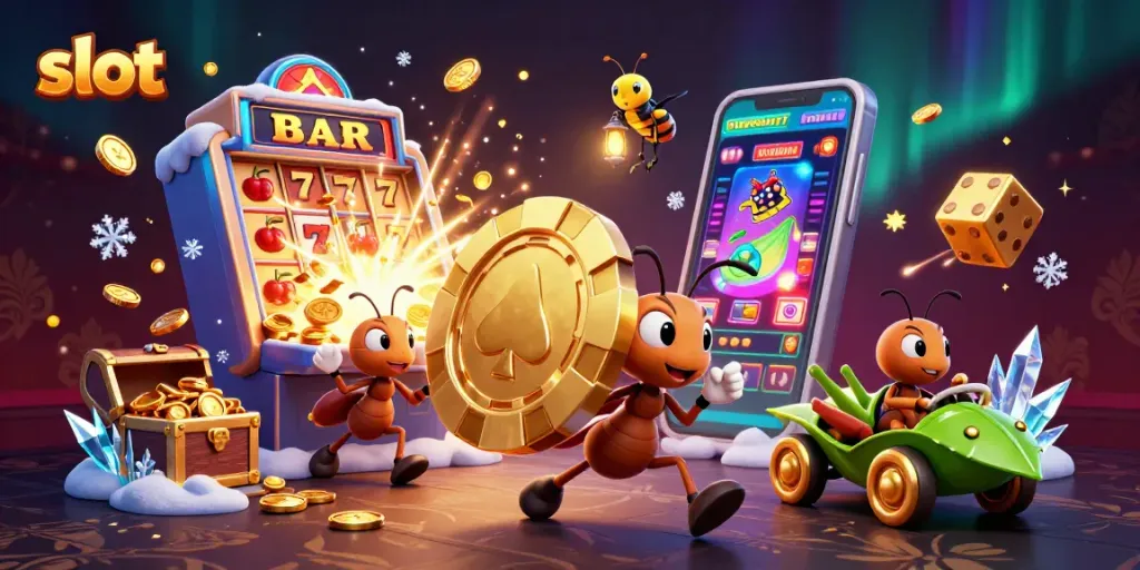 Mendapatkan keberuntungan dengan slot sambil mencuri chip poker emas oleh tim semut