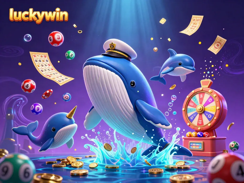 Experience thrilling wins with luckywin in a vibrant underwater casino adventure scene.
