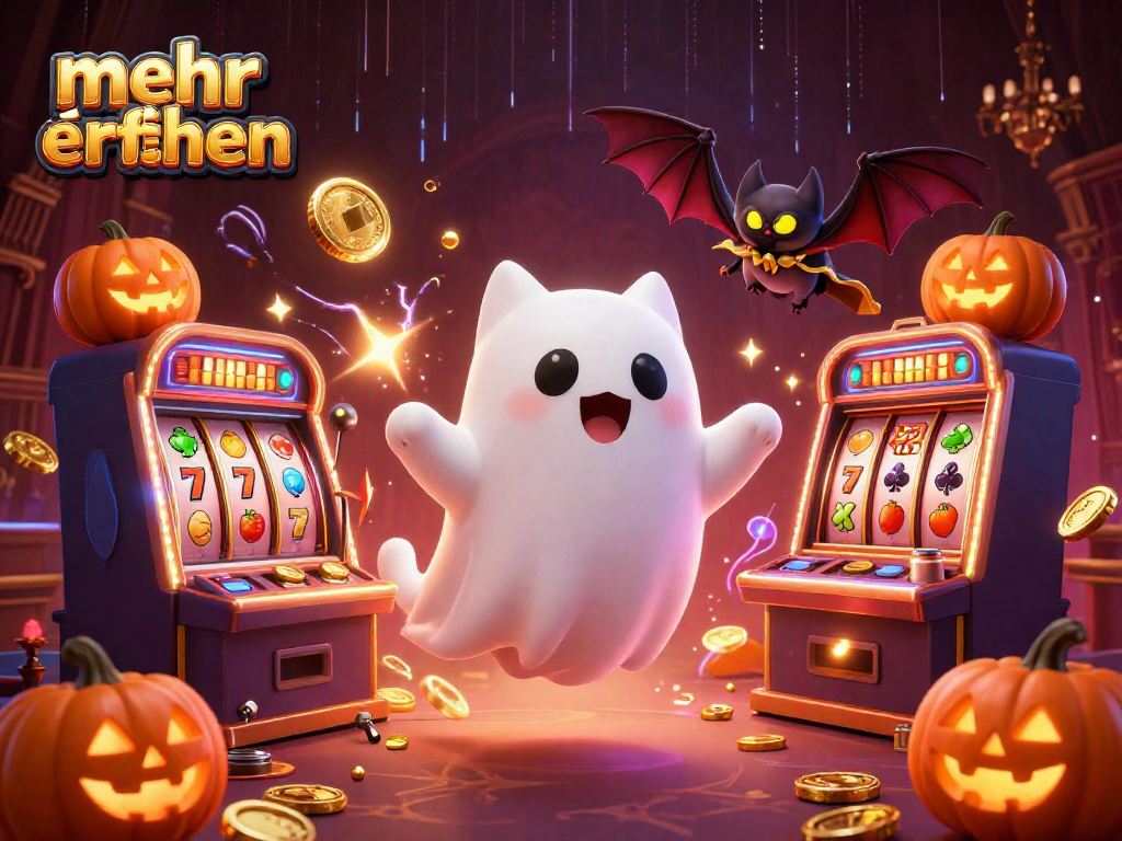Experience the thrill of winning as you mehr erfahren with our ghost cat in a vibrant casino scene.