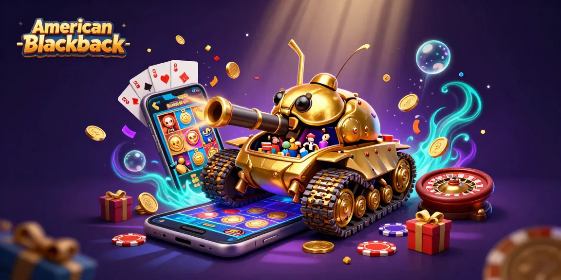 Experience the thrill of american-blackjack in a vibrant, immersive 3D casino scene.