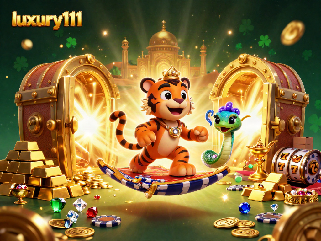 Experience luxury111 with vibrant casino elements in this detailed 3D gambling illustration.
