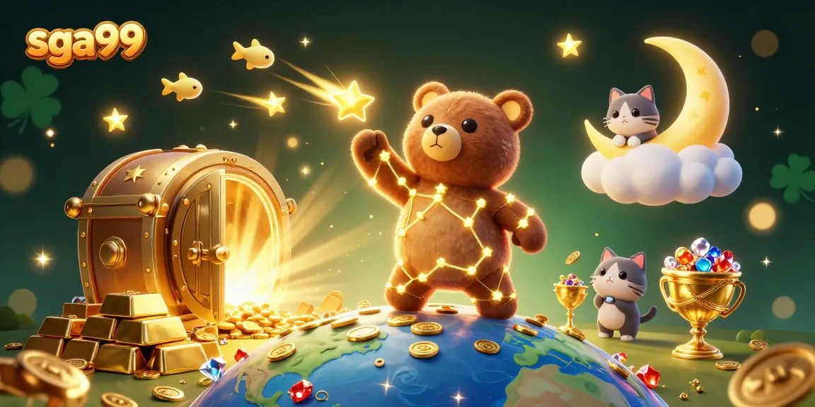 Win big with sga99's thrilling gaming experience featuring golden treasures and animated characters.