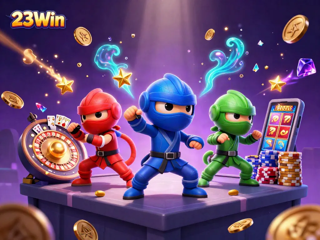 Play thrilling games with 23Win's vibrant 3D casino chameleon champions and dynamic elements.