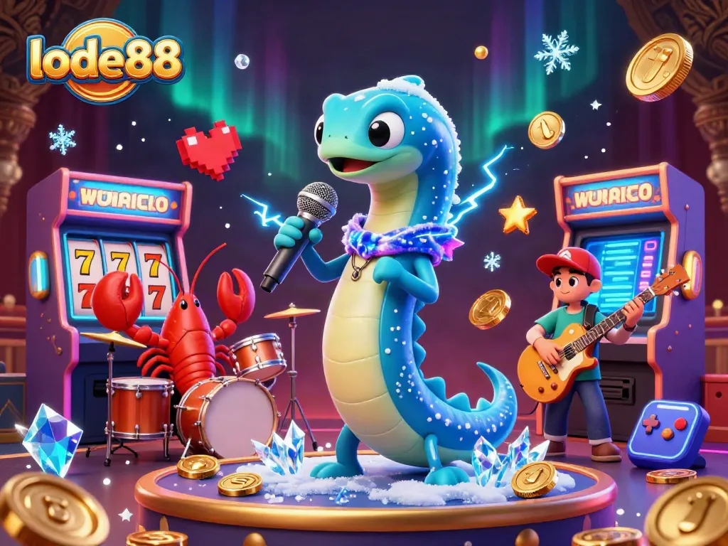 Engage in exciting gameplay at lode88 with an underwater casino featuring vibrant characters and gaming elements.