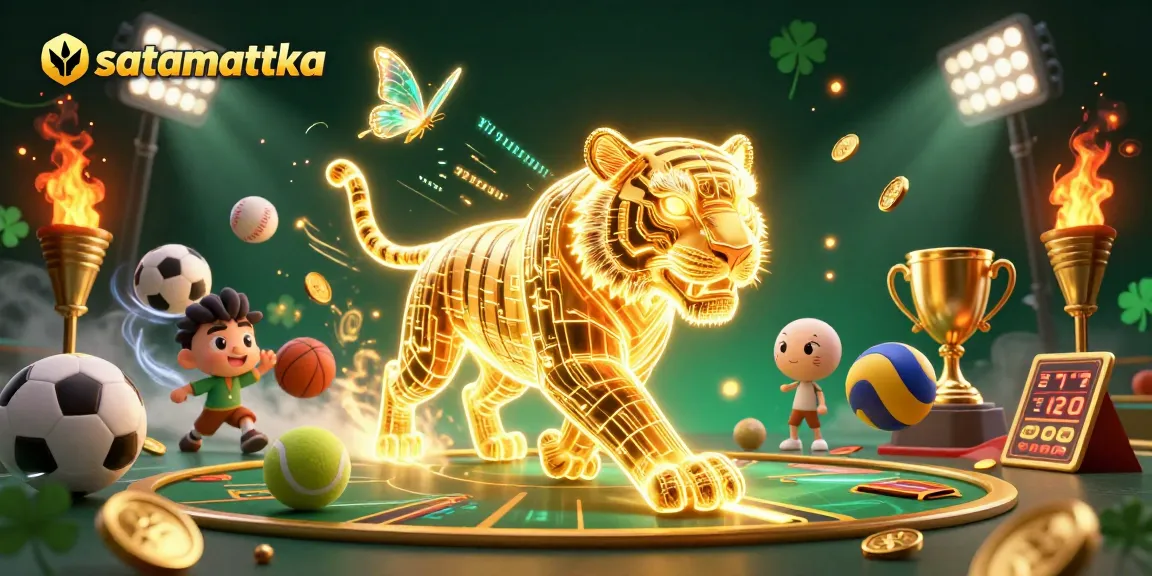 Experience the thrill of satamataka with a vibrant digital casino scene and energetic elements.