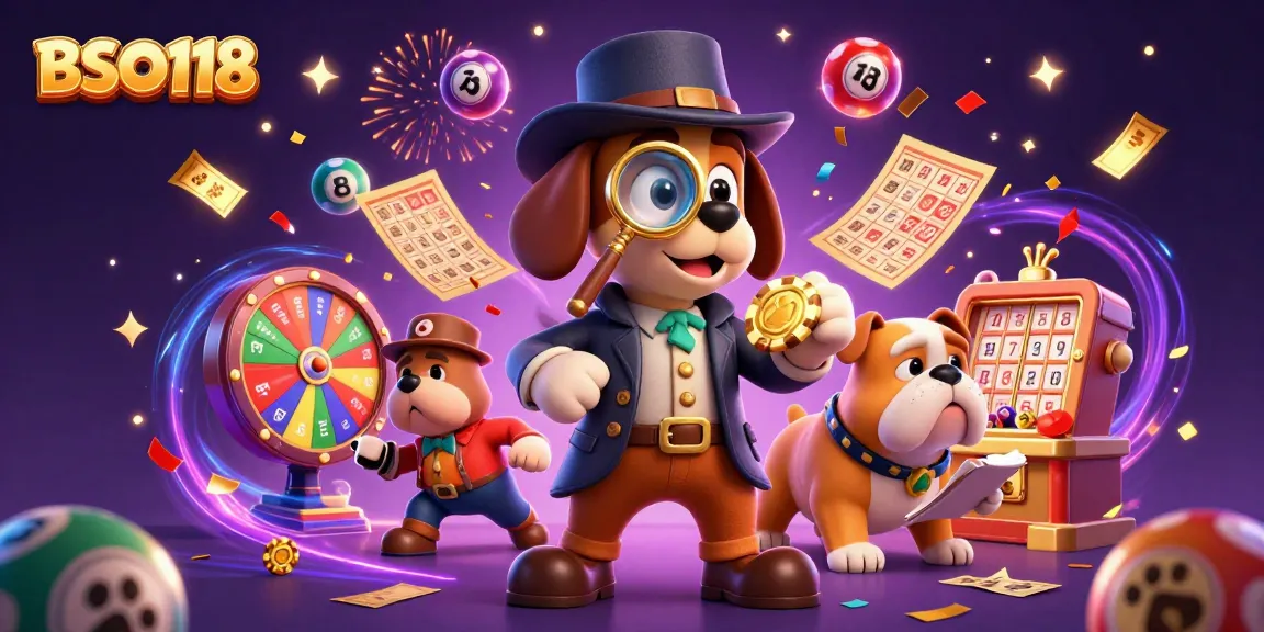 Engage with BSO118's vibrant casino adventure featuring a detective and lottery elements.