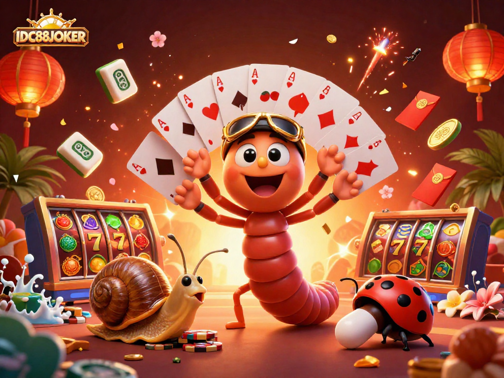 Experience thrilling gameplay at IDC88JOKER with animated casino characters showcasing excitement and entertainment.