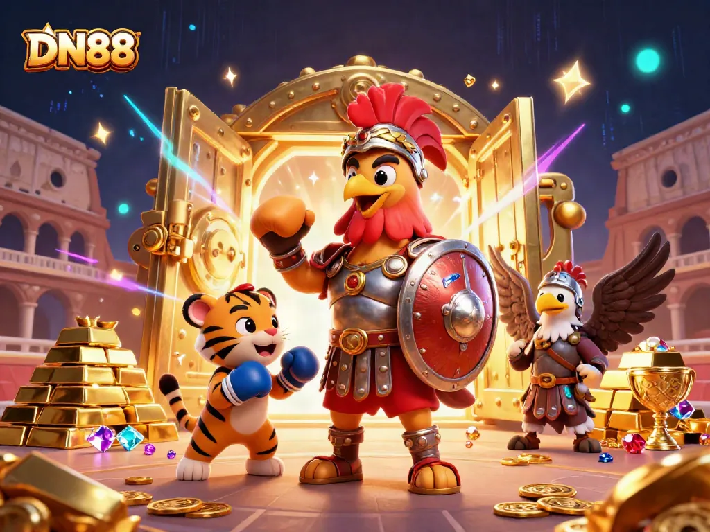 Experience thrilling action at DN88 with gladiator-themed gaming and vibrant treasures.