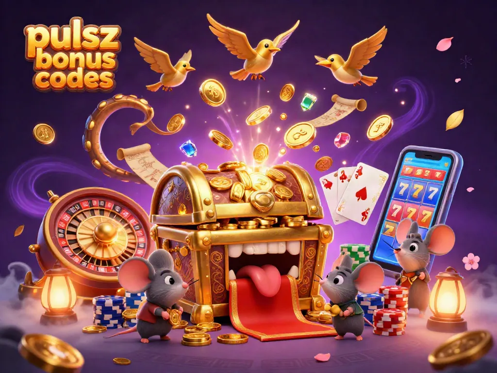 Experience thrilling wins with pulsz bonus codes in a vibrant 3D casino scene.