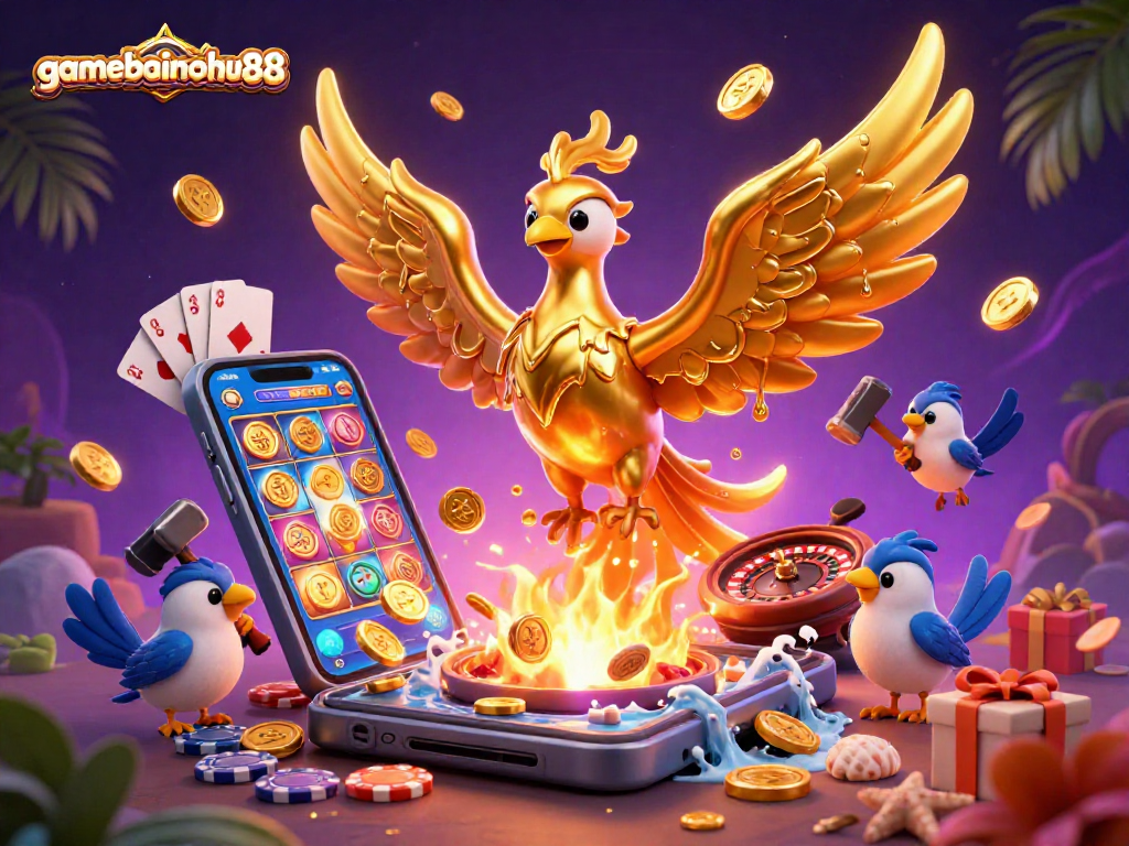 Experience thrilling gameplay with gamebainohu88, featuring a phoenix and exciting casino elements.