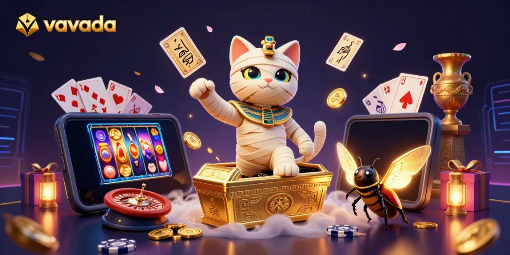 Experience thrilling gaming action with vavada's vibrant digital casino adventure featuring iconic Egyptian characters.