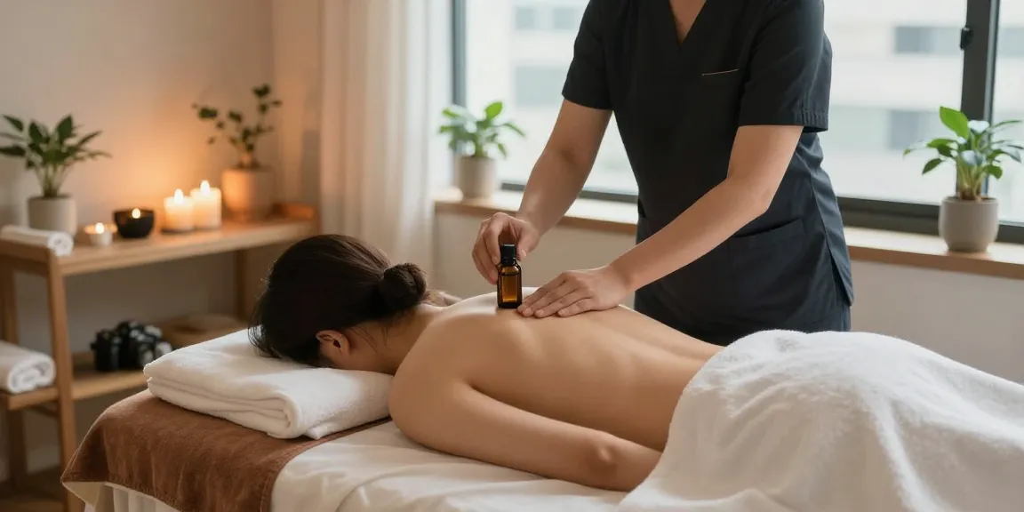 Experience a soothing 마포출장마사지 in a tranquil spa environment, highlighting relaxation.