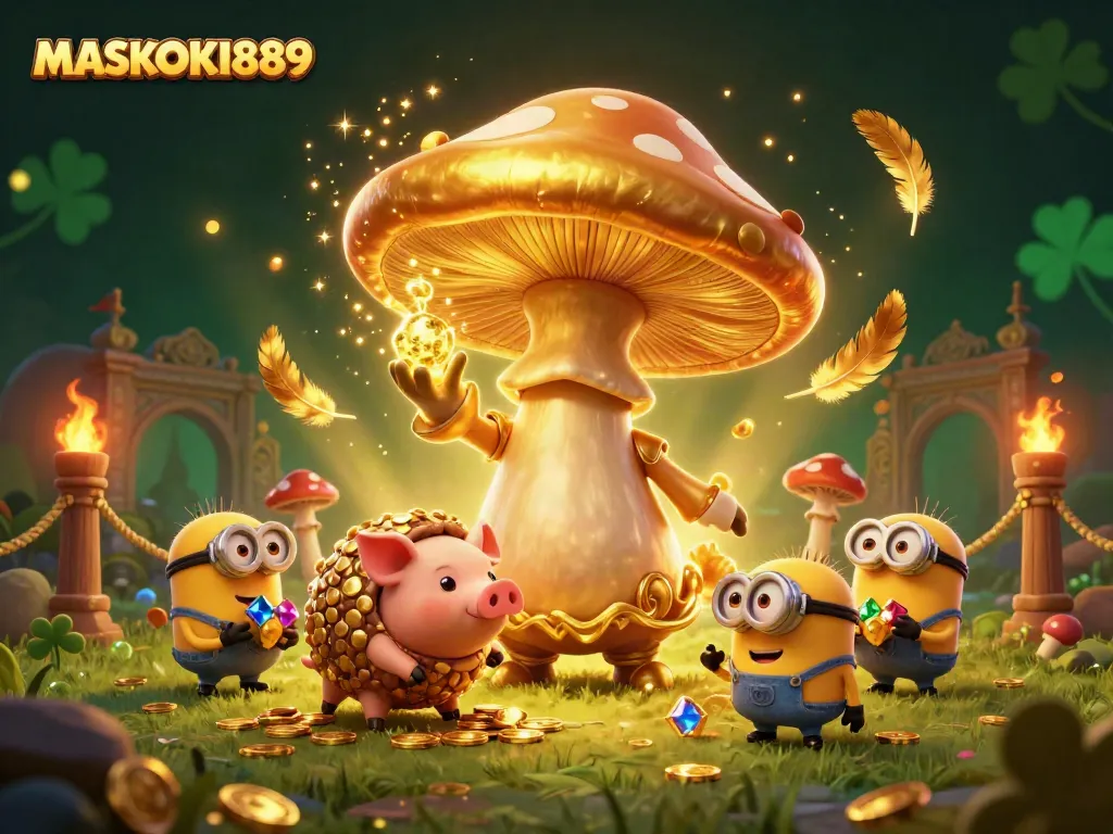 Join the excitement at MASKOKI889, where magical characters bring treasures and thrilling casino action.