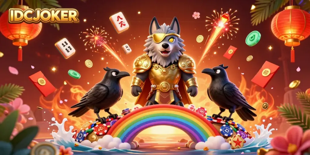 Join the adventure at IDCJOKER with winning chances and vibrant graphics featuring Norse mythology elements.