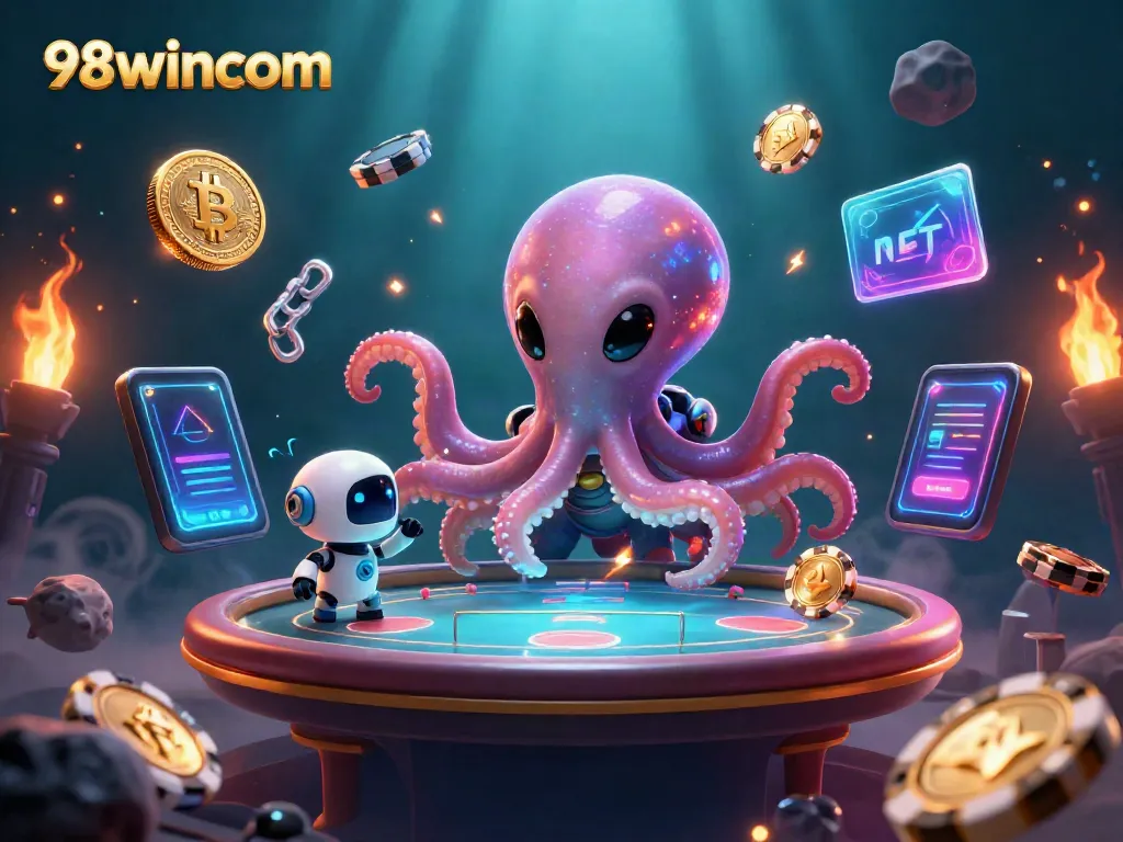 Engage in thrilling games at 98wincom with immersive 3D illustrations showcasing adventure and strategy.