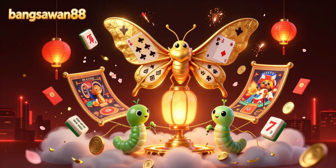 Experience vibrant gaming energy with bangsawan88, featuring animated casino elements and rich decorations.