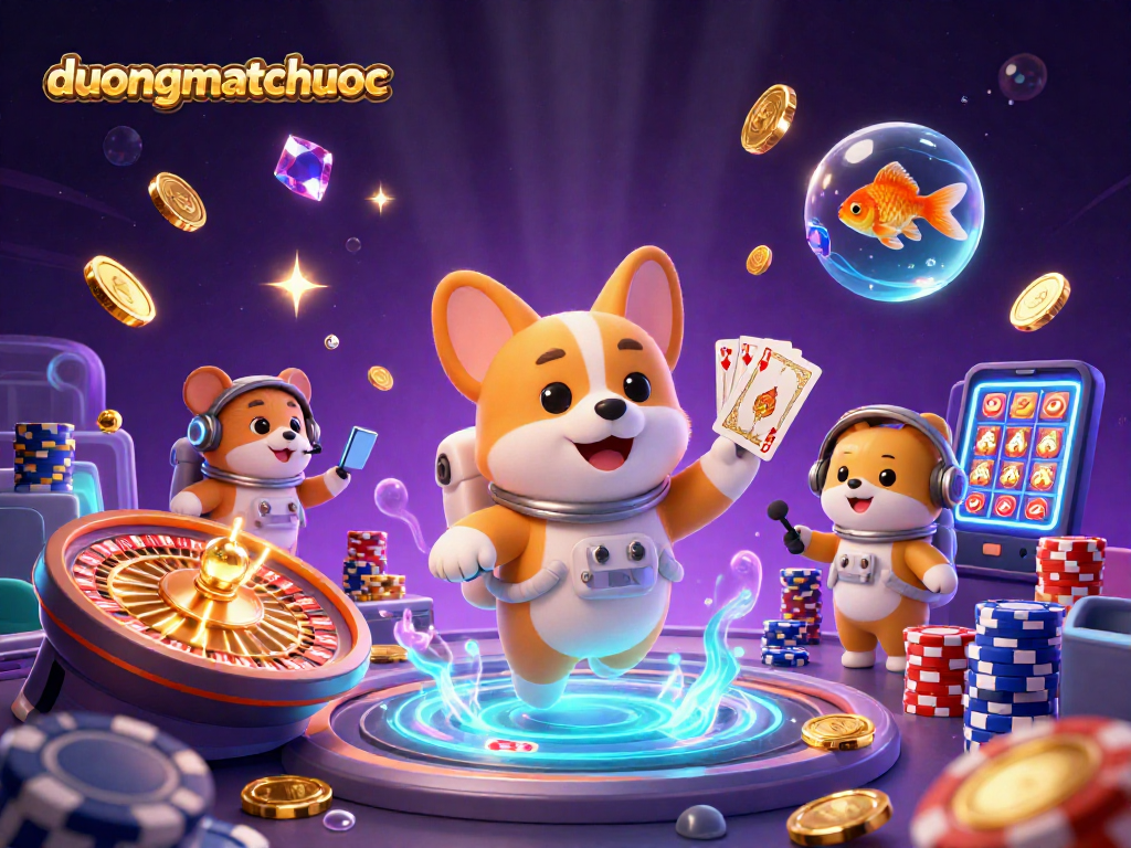 Engage with duongmatchuoc and enjoy the thrilling casino atmosphere with floating winnings and adventure.
