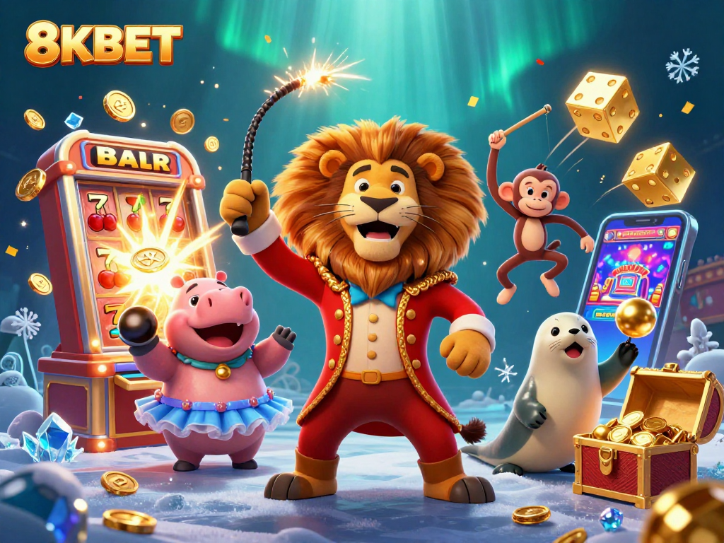 Engage in exciting gameplay at 8KBET with thrilling characters and vibrant casino elements.