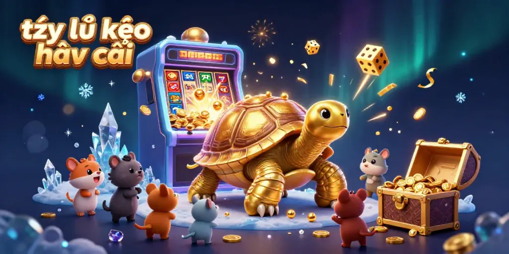 Experience the thrilling action of tỷ lệ kèo nhà cái with dynamic scenes of gambling excitement and energetic characters.
