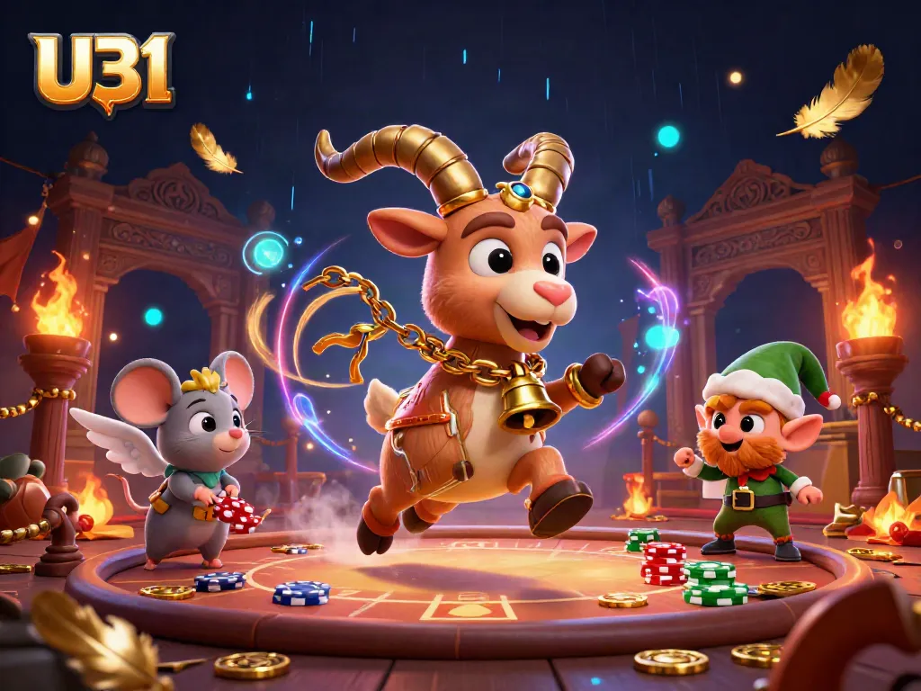 Experience thrilling gameplay with U31 at a lively casino run by whimsical characters.